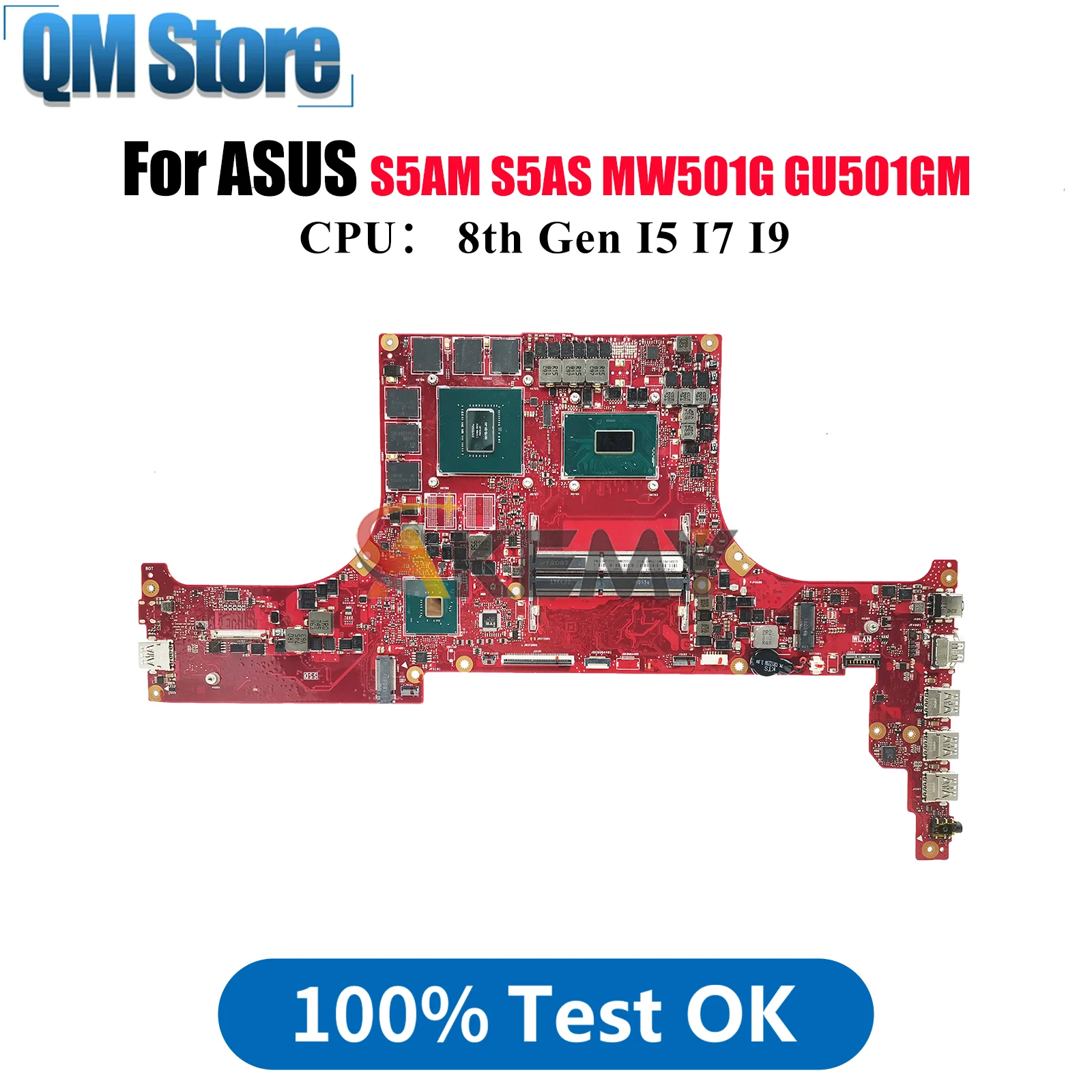GU501GM Laptop Motherboard For ASUS GU501GS GU501GV MW501G S5AM GU501GX GU501GM GU501G GU501GZ S5AS Mainboard With I5 I7 I9 CPU
GU501GM Laptop Motherboard For ASUS GU501GS GU501GV MW501G S5AM GU501GX GU501GM GU501G GU501GZ S5AS Mainboard With I5 I7 I9 CPU