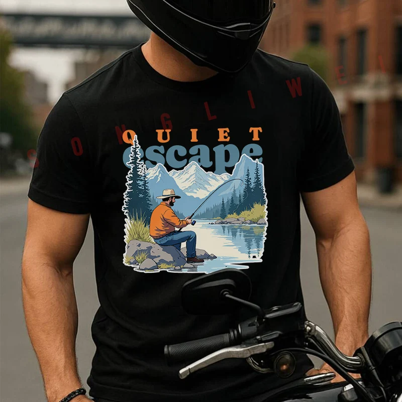A Man Sitting On The Rocks Fishing Fish Moto 100% Cotton T-Shirt Ultra Soft Round Neck Short Sleeve Tee For Men & Women
A Man Sitting On The Rocks Fishing Fish Moto 100% Cotton T-Shirt Ultra Soft Round Neck Short Sleeve Tee For Men & Women