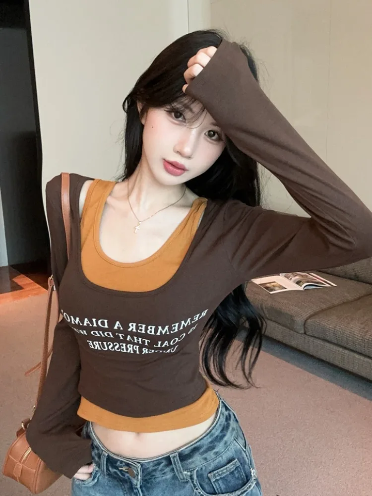 American Style Sexy Short Sleeveless T-Shirt Women's Autumn Winter Knitted Base Shirt Inner Wear Two-Piece Set Breathable Cit...
American Style Sexy Short Sleeveless T-Shirt Women's Autumn Winter Knitted Base Shirt Inner Wear Two-Piece Set Breathable Cit...