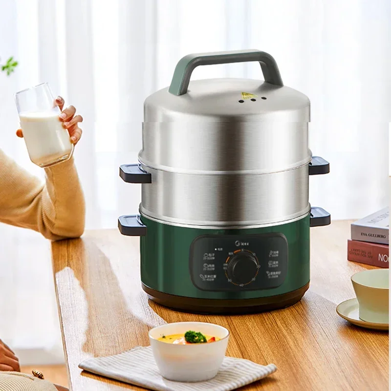 Large-capacity steamer for buns and vegetables, 1500W electric food steamer small three-layer automatic multi-functional steamer
Large-capacity steamer for buns and vegetables, 1500W electric food steamer small three-layer automatic multi-functional steamer