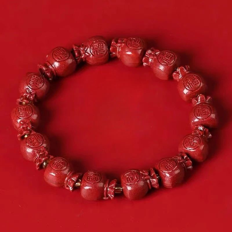 Natural Authentic Red Sand Purple Gold Sand Carved Money Bag Bracelet Exquisite Versatile Bracelet
Natural Authentic Red Sand Purple Gold Sand Carved Money Bag Bracelet Exquisite Versatile Bracelet