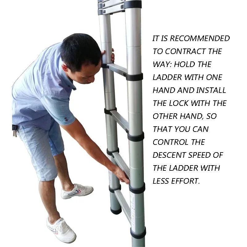 Односторонняя телескопическая алюминиевая лестница 4,1/4,5 м, многофункциональный портативный складной строительный термоусадочный лифт
Односторонняя телескопическая алюминиевая лестница 4,1/4,5 м, многофункциональный портативный складной строительный термоусадочный лифт