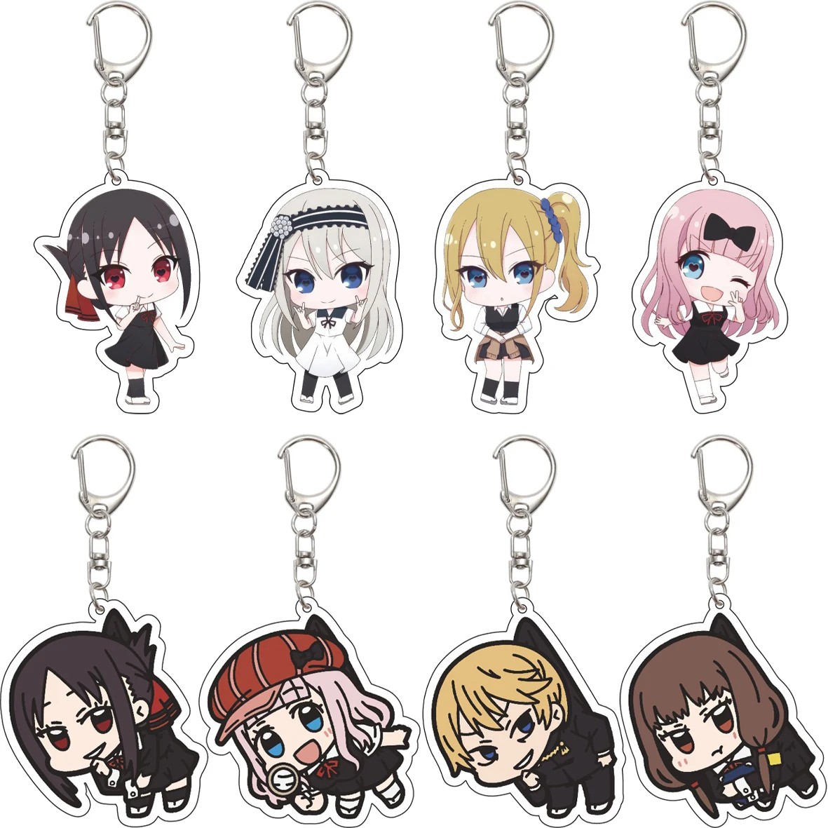 55MM Anime Kaguya-sama: Love Is War Shinomiya Kaguya Fujiwara Chika Hayasaka Ai Shirogane Miyuki Acrylic Key Chain Cute Gifts
55MM Anime Kaguya-sama: Love Is War Shinomiya Kaguya Fujiwara Chika Hayasaka Ai Shirogane Miyuki Acrylic Key Chain Cute Gifts