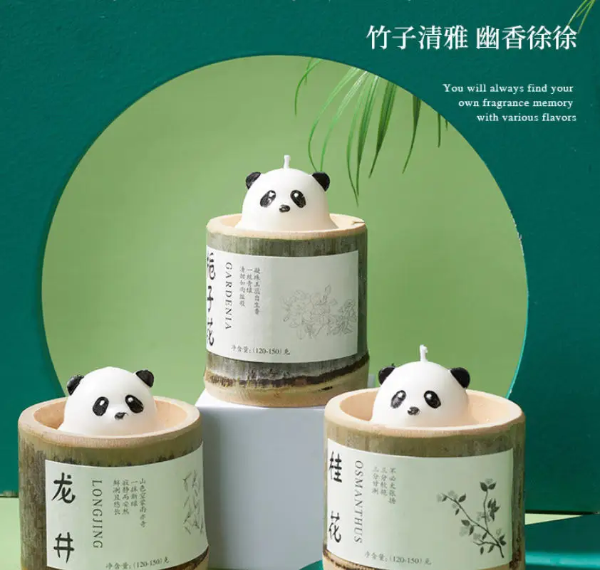 3282631 Bamboo & Panda Creative Scented Candles, Soy Wax Aromatherapy Candles with Rose Scent for Fresh Air
3282631 Bamboo & Panda Creative Scented Candles, Soy Wax Aromatherapy Candles with Rose Scent for Fresh Air