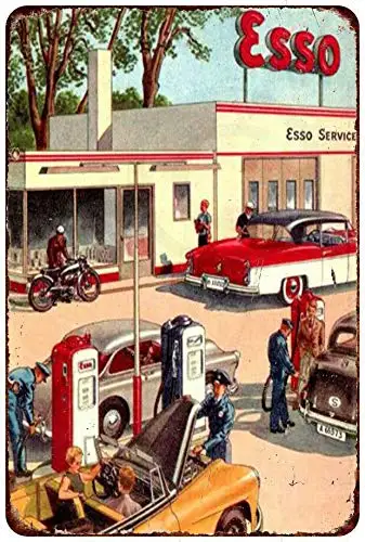 Esso бензиновый сервис винтажный вид металлический жестяной знак 8x12 дюймов Декор
Esso бензиновый сервис винтажный вид металлический жестяной знак 8x12 дюймов Декор