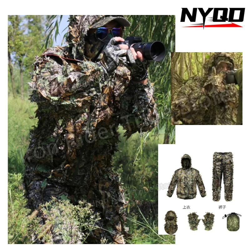 3D Maple Leaf Ghillie Suit Cloak Breathable Dead Leaf Bionic Camouflage For Bird Hunting Airsoft Traje Ghillie
3D Maple Leaf Ghillie Suit Cloak Breathable Dead Leaf Bionic Camouflage For Bird Hunting Airsoft Traje Ghillie