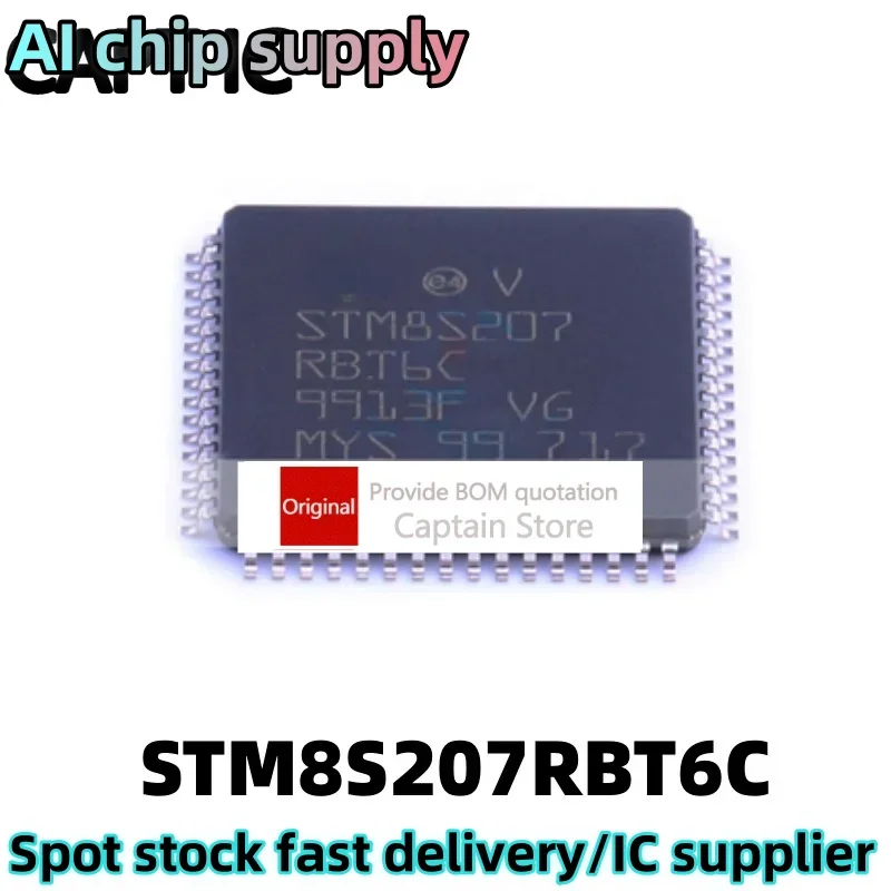 5PCS STM8S207RBT6C LQFP64
5PCS STM8S207RBT6C LQFP64