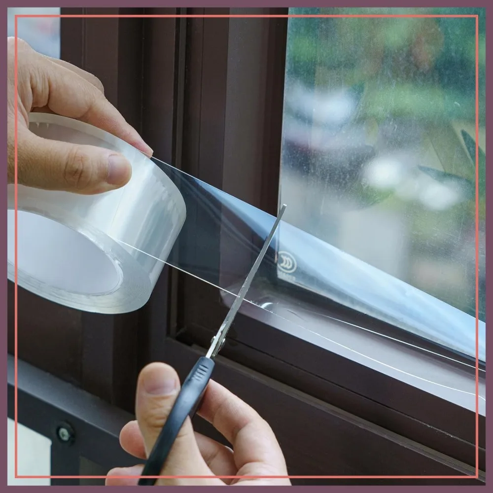 Transparent Window Weather Sealing Tape, Residue-Free Clear Insulation Caulk for Doors, Windows, Shower Gaps - 2IN x 16.4FT
Transparent Window Weather Sealing Tape, Residue-Free Clear Insulation Caulk for Doors, Windows, Shower Gaps - 2IN x 16.4FT