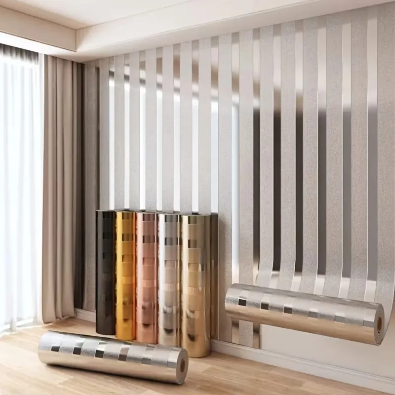 Modern Gold Striped Peel and Stick Wallpaper Shimmering Metallic Design for Bedroom Accent Wall Living Room Furniture Renovation
Modern Gold Striped Peel and Stick Wallpaper Shimmering Metallic Design for Bedroom Accent Wall Living Room Furniture Renovation