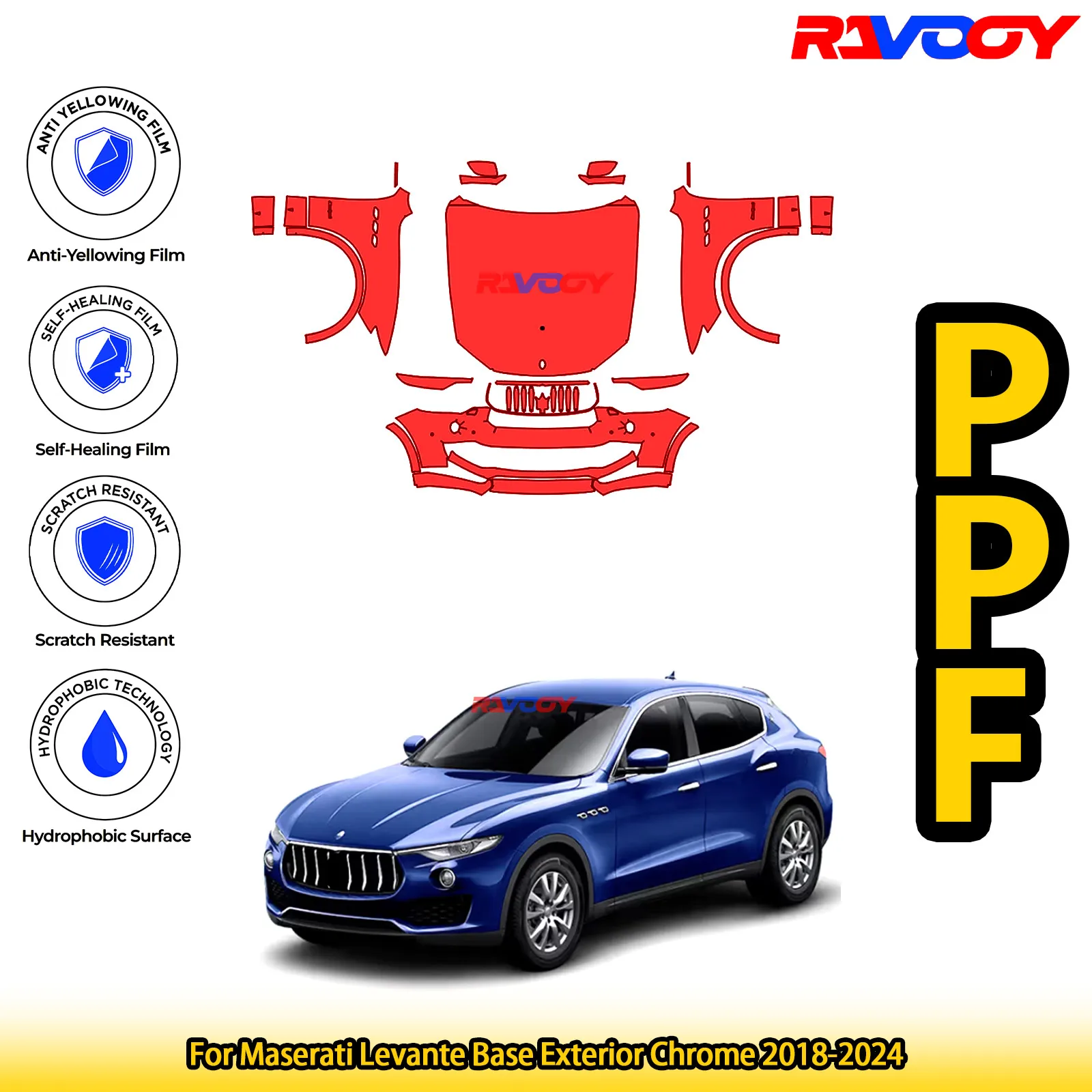 Для Maserati Levante Base Exterior Chrome 2018-2024 глянцевый матовый черный предварительно вырезанный передний комплект PPF защитная пленка для краски
Для Maserati Levante Base Exterior Chrome 2018-2024 глянцевый матовый черный предварительно вырезанный передний комплект PPF защитная пленка для краски