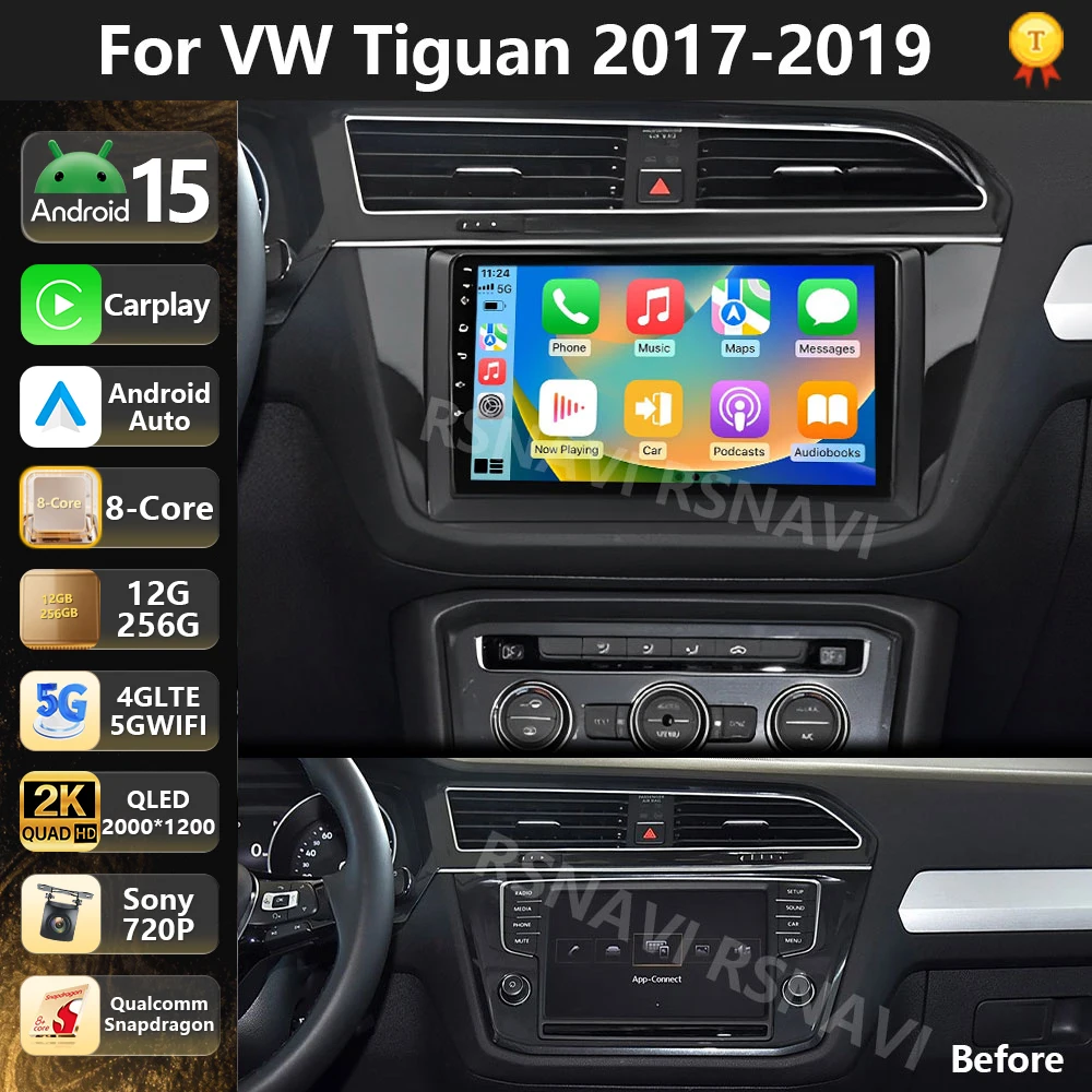 Автомагнитола Qualcomm Android 15 с мультимедийным плеером для Volkswagen Tiguan 2 Mk 2016-2022, поддержка Auto Carplay, стерео, DSP, Wi-Fi+4G, навигация
Автомагнитола Qualcomm Android 15 с мультимедийным плеером для Volkswagen Tiguan 2 Mk 2016-2022, поддержка Auto Carplay, стерео, DSP, Wi-Fi+4G, навигация