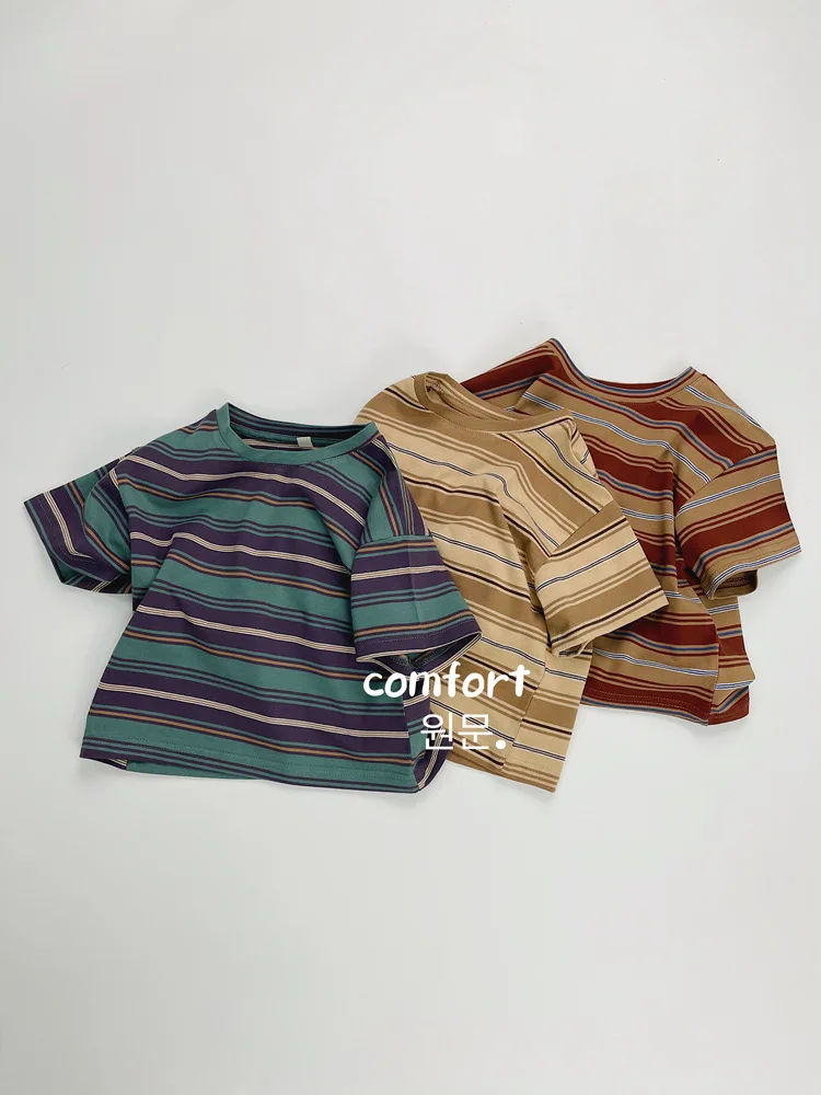 Summer New Children Short Sleeve T Shirts Baby Boys Girls Casual Striped Tees Toddler Simple Versatile Tops Kids Cotton T Shirt
Summer New Children Short Sleeve T Shirts Baby Boys Girls Casual Striped Tees Toddler Simple Versatile Tops Kids Cotton T Shirt