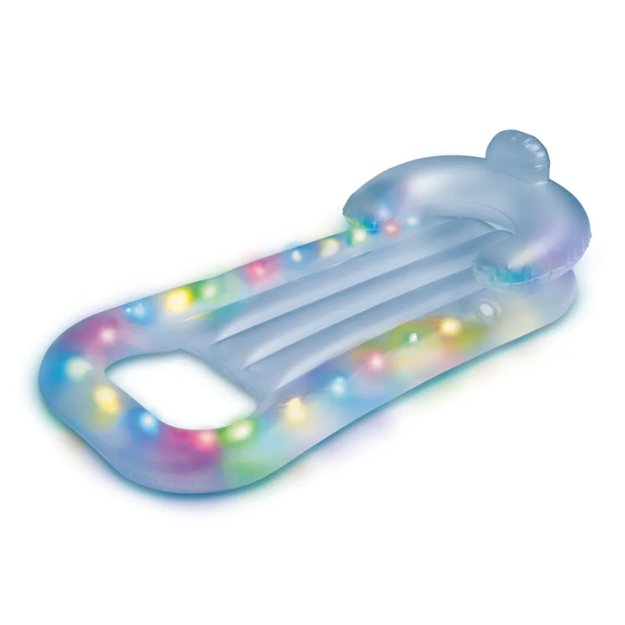 LED Pool Lounge Inflatable Light-Up Floating Lounger with Waterproof Color-Changing LEDs
LED Pool Lounge Inflatable Light-Up Floating Lounger with Waterproof Color-Changing LEDs