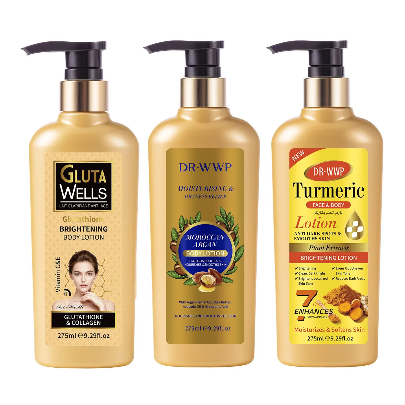 GLUTA WHITE Glutathione Body Lotion 275ml - Whitening & Moisturizing Skin Care with Collagen for Dry Skin Long Lasting Fragrance
GLUTA WHITE Glutathione Body Lotion 275ml - Whitening & Moisturizing Skin Care with Collagen for Dry Skin Long Lasting Fragrance