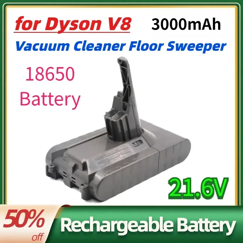 21.6V 3000mAh 18650 Battery for Dyson V8 Vacuum Cleaner Floor Sweeper Rechargeable Lithium Battery Pack Backup Power Supply
21.6V 3000mAh 18650 Battery for Dyson V8 Vacuum Cleaner Floor Sweeper Rechargeable Lithium Battery Pack Backup Power Supply