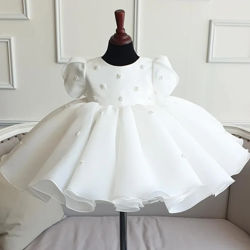 2025 Girls' Spring and Autumn New Year-Old Baby White round Neck Sweet Princess Dress
2025 Girls' Spring and Autumn New Year-Old Baby White round Neck Sweet Princess Dress