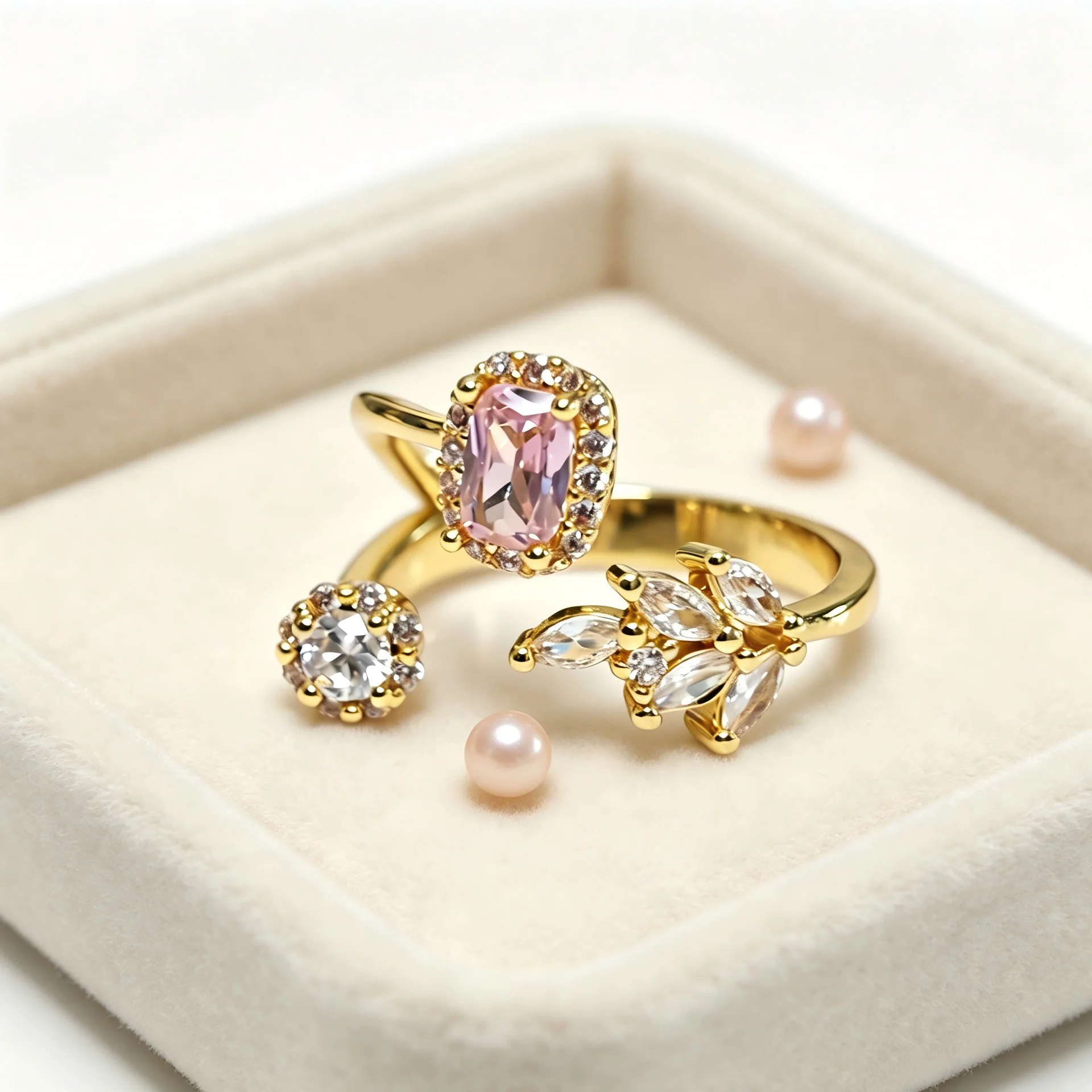 Gold Copper Pink Zircon Floral Open Ring, Multi‑Stone Adjustable Statement Ring for Women Fashion Jewelry
Gold Copper Pink Zircon Floral Open Ring, Multi‑Stone Adjustable Statement Ring for Women Fashion Jewelry