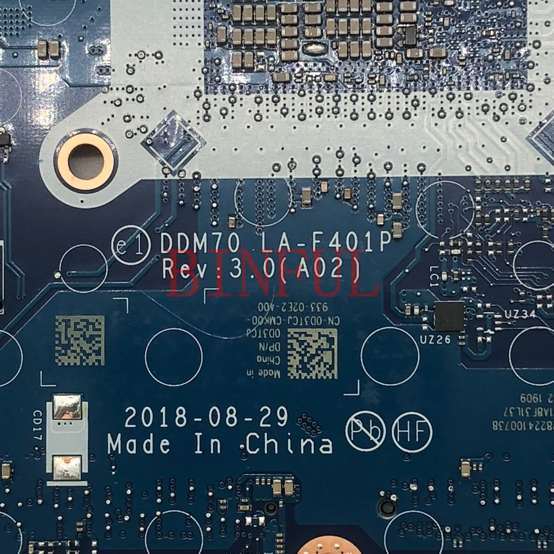 CN-0D3TCJ 0D3TCJ D3TCJ Mainboard For DELL Latitude 5490 Laptop Motherboard DDM70 LA-F401P W/SR3L8 I7-8650U CPU 100% Full Tested
CN-0D3TCJ 0D3TCJ D3TCJ Mainboard For DELL Latitude 5490 Laptop Motherboard DDM70 LA-F401P W/SR3L8 I7-8650U CPU 100% Full Tested