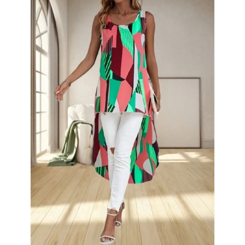 Женская новая модная рубашка размера плюс с короткой спинкой и длинной повседневной рубашкой без рукавов для поездок на работу
Женская новая модная рубашка размера плюс с короткой спинкой и длинной повседневной рубашкой без рукавов для поездок на работу