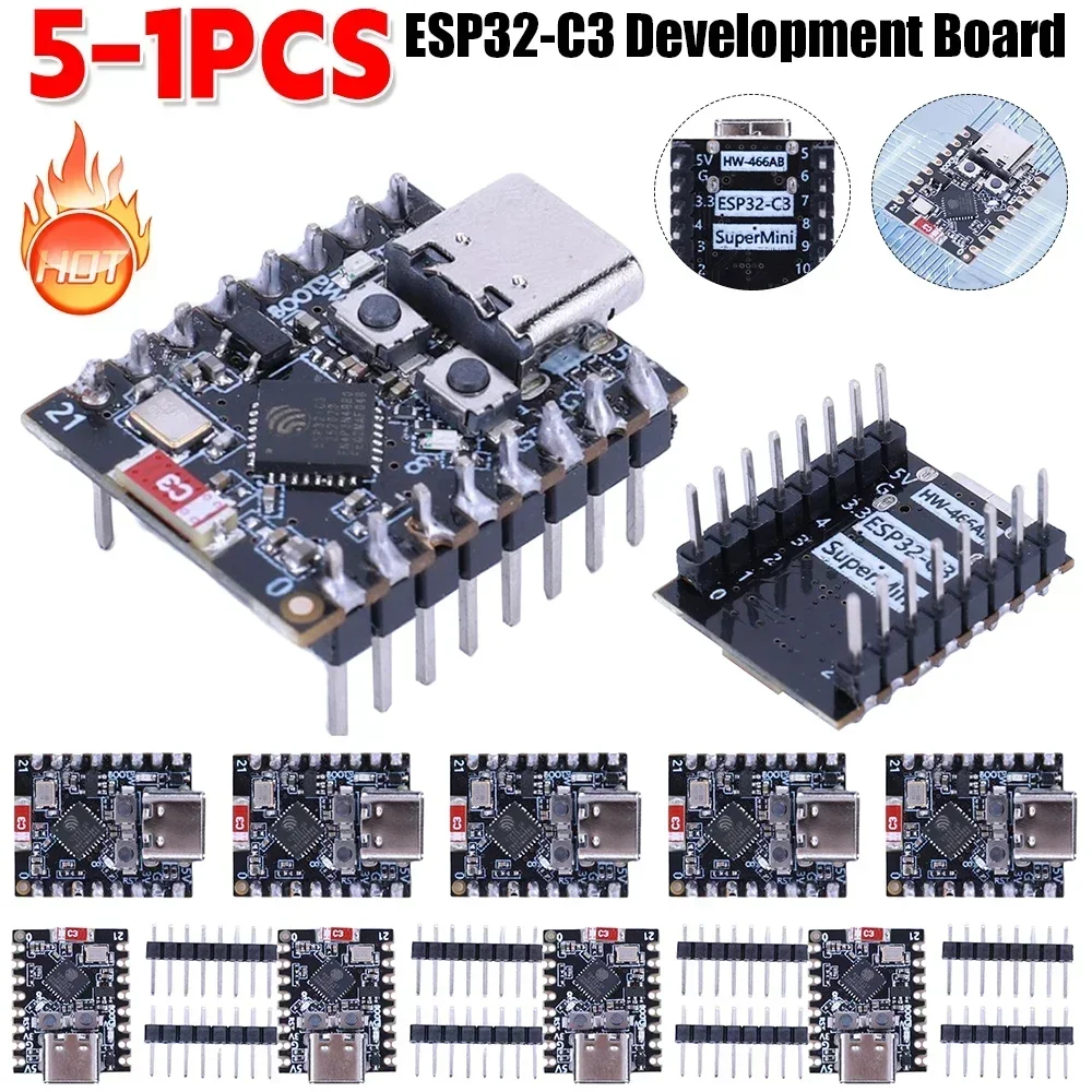 ESP32-C3 Super Mini WiFi Bluetooth-Compatible ESP32 C3 Development Board CORE Board IOT Board for Arduino
ESP32-C3 Super Mini WiFi Bluetooth-Compatible ESP32 C3 Development Board CORE Board IOT Board for Arduino