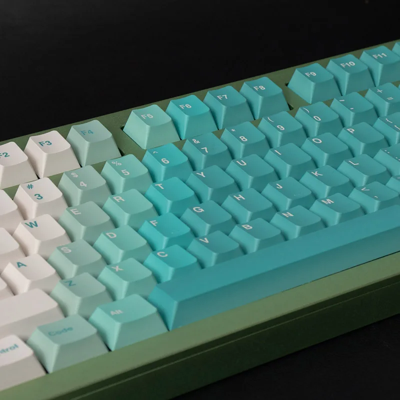 Green gradual change keycap PBT hot sublimation original height large full set of mechanical keyboard 64/87
Green gradual change keycap PBT hot sublimation original height large full set of mechanical keyboard 64/87