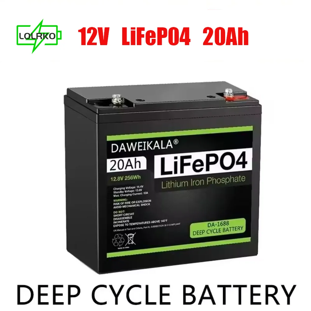 12V Battery 20Ah LiFePo4 Battery Lithium Iron Phosphate 12V LiFePo4 Rechargeable Battery for Kid Scooters Boat Motor Tax Free
12V Battery 20Ah LiFePo4 Battery Lithium Iron Phosphate 12V LiFePo4 Rechargeable Battery for Kid Scooters Boat Motor Tax Free
