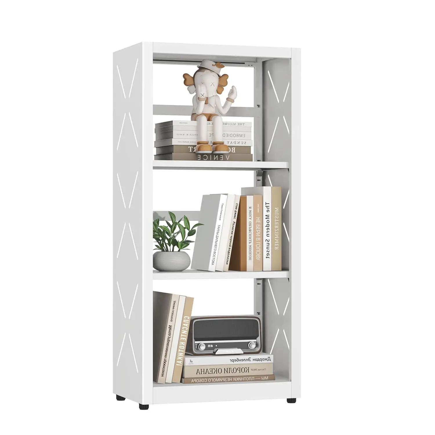 Metal Bookcase, Small Bookshelf with Adjustable Shelves, Narrow White Book Shelf, 3 Tier Bookshelf for Living Room,, Customized
Metal Bookcase, Small Bookshelf with Adjustable Shelves, Narrow White Book Shelf, 3 Tier Bookshelf for Living Room,, Customized