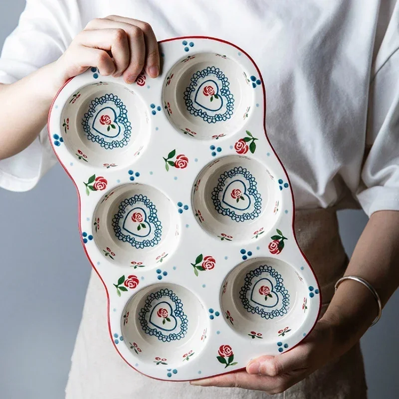 Six Grids Original Ceramic Baking Tools Bakery Donut Baking Souffle Cake Bowl Pan Home Egg Tart Mold Kitchen Dessert Accessories
Six Grids Original Ceramic Baking Tools Bakery Donut Baking Souffle Cake Bowl Pan Home Egg Tart Mold Kitchen Dessert Accessories