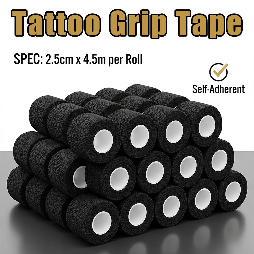 Self Adhesive Tattoo Bandage Wrap 2.5cm*4.5m Breathable Elastic Grip Tape for Tattoo Grip Sports Finger Wrist Protection
Self Adhesive Tattoo Bandage Wrap 2.5cm*4.5m Breathable Elastic Grip Tape for Tattoo Grip Sports Finger Wrist Protection