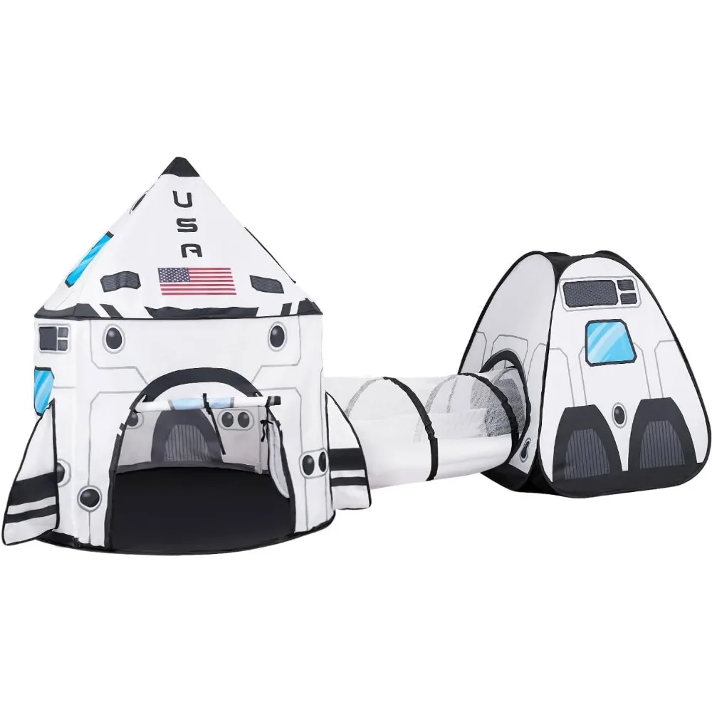 White Rocket Ship Pop Up Play Tent with Tunnel Kids Indoor Outdoor Spaceship Set
White Rocket Ship Pop Up Play Tent with Tunnel Kids Indoor Outdoor Spaceship Set