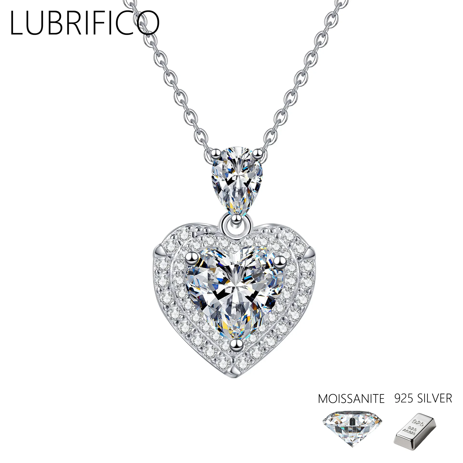 2.5 Ct Moissanite Love Heart Shape Necklace 925 Sterling Silver Lab Diamond Pendant Women Gifts Wedding Fine Jewelry Party
2.5 Ct Moissanite Love Heart Shape Necklace 925 Sterling Silver Lab Diamond Pendant Women Gifts Wedding Fine Jewelry Party