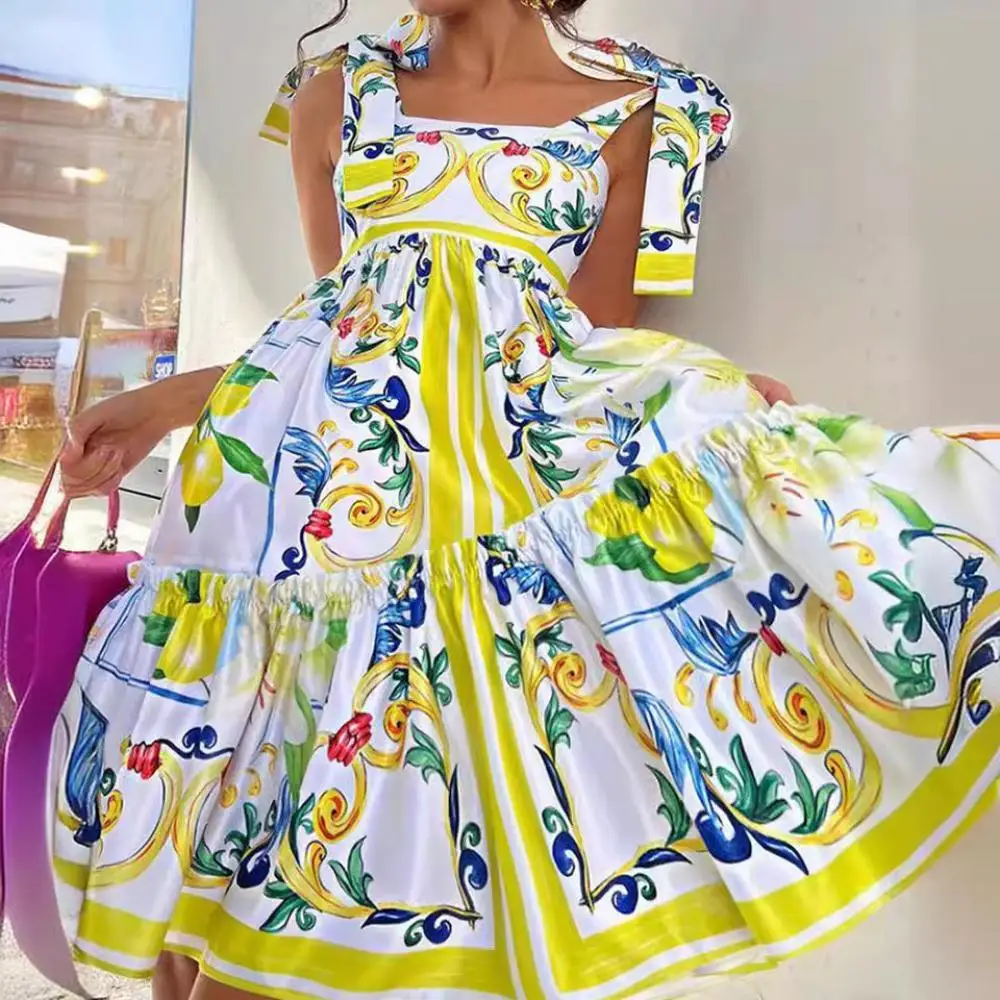 Women Flower Print Dress Spaghetti Strap Long Dresses Sexy Sleeveless Backless Midi Vestidos Lady Boho Beach Party A Line Robe
Women Flower Print Dress Spaghetti Strap Long Dresses Sexy Sleeveless Backless Midi Vestidos Lady Boho Beach Party A Line Robe