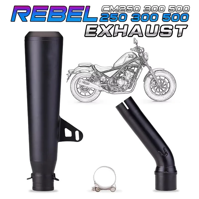 Motorcycle Exhaust Pipe Suitable for CM250 CM300 CM500X Mid-Section Upgrades REBEL Tailpipe System Components Universal 51mm
Motorcycle Exhaust Pipe Suitable for CM250 CM300 CM500X Mid-Section Upgrades REBEL Tailpipe System Components Universal 51mm