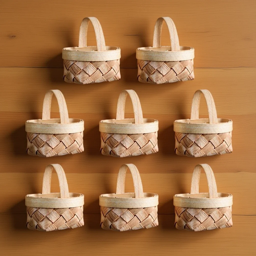 Mini Woven Baskets 12pcs Wooden Tiny Easter Basket for Candy Gifts Crafts Party Decorations Wedding Fruit Storage Container
Mini Woven Baskets 12pcs Wooden Tiny Easter Basket for Candy Gifts Crafts Party Decorations Wedding Fruit Storage Container