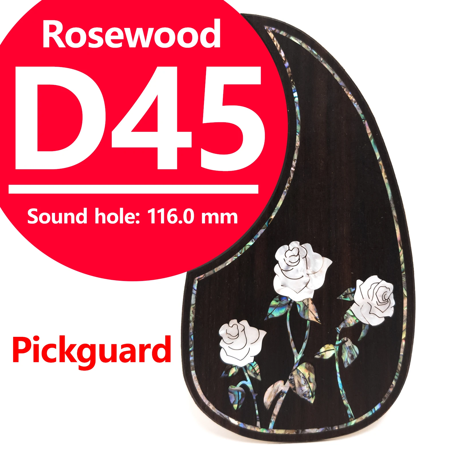 Acoustic Guitar Pickguard Solid Wood Inlaid Abalone Flower D-45 40-41 Inch Guitar Scratch Plate Replacement Parts 
Acoustic Guitar Pickguard Solid Wood Inlaid Abalone Flower D-45 40-41 Inch Guitar Scratch Plate Replacement Parts
