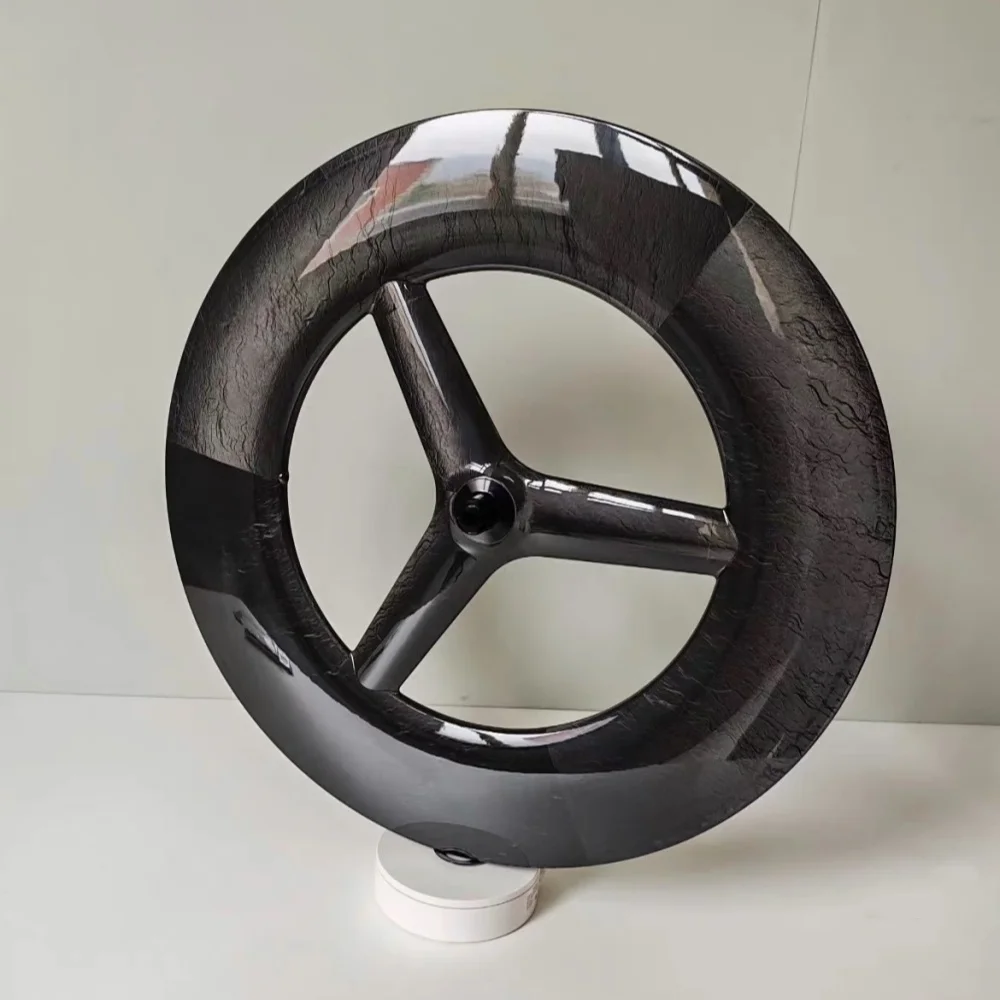 700C Road/Track/fixed Gear TT Bike Wheel 3 Spokes Wave Carbon Wheels 28mm Outer Width 120mm Depth Tubeless Road Bike Wheels
700C Road/Track/fixed Gear TT Bike Wheel 3 Spokes Wave Carbon Wheels 28mm Outer Width 120mm Depth Tubeless Road Bike Wheels