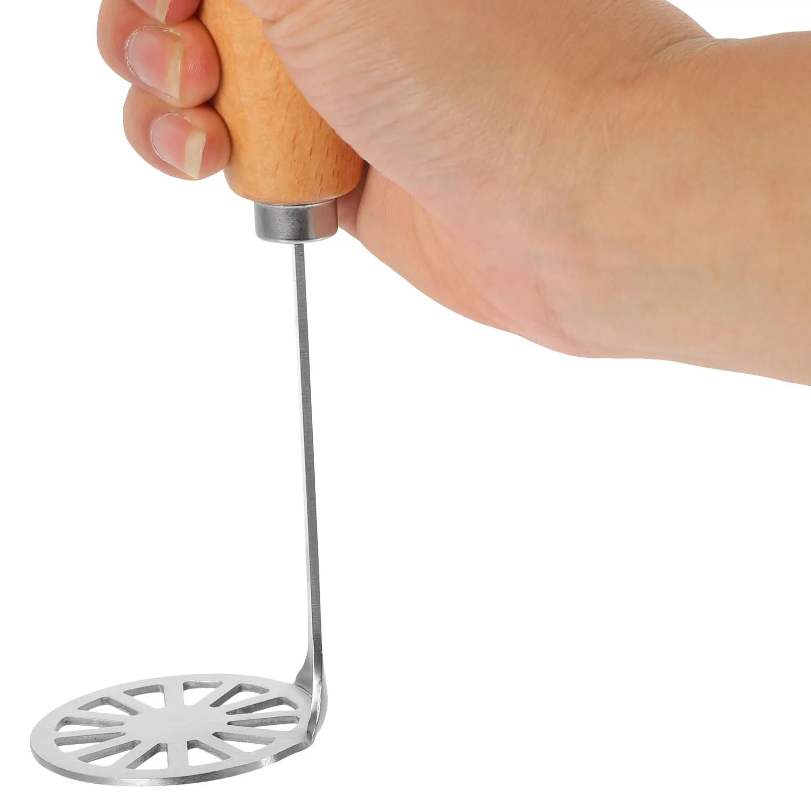 2Pcs Stainless Steel Potato Masher with Wooden Handle for Mashing Potatoes Carrots Pumpkins Baby Food Easy Clean Detachable
2Pcs Stainless Steel Potato Masher with Wooden Handle for Mashing Potatoes Carrots Pumpkins Baby Food Easy Clean Detachable