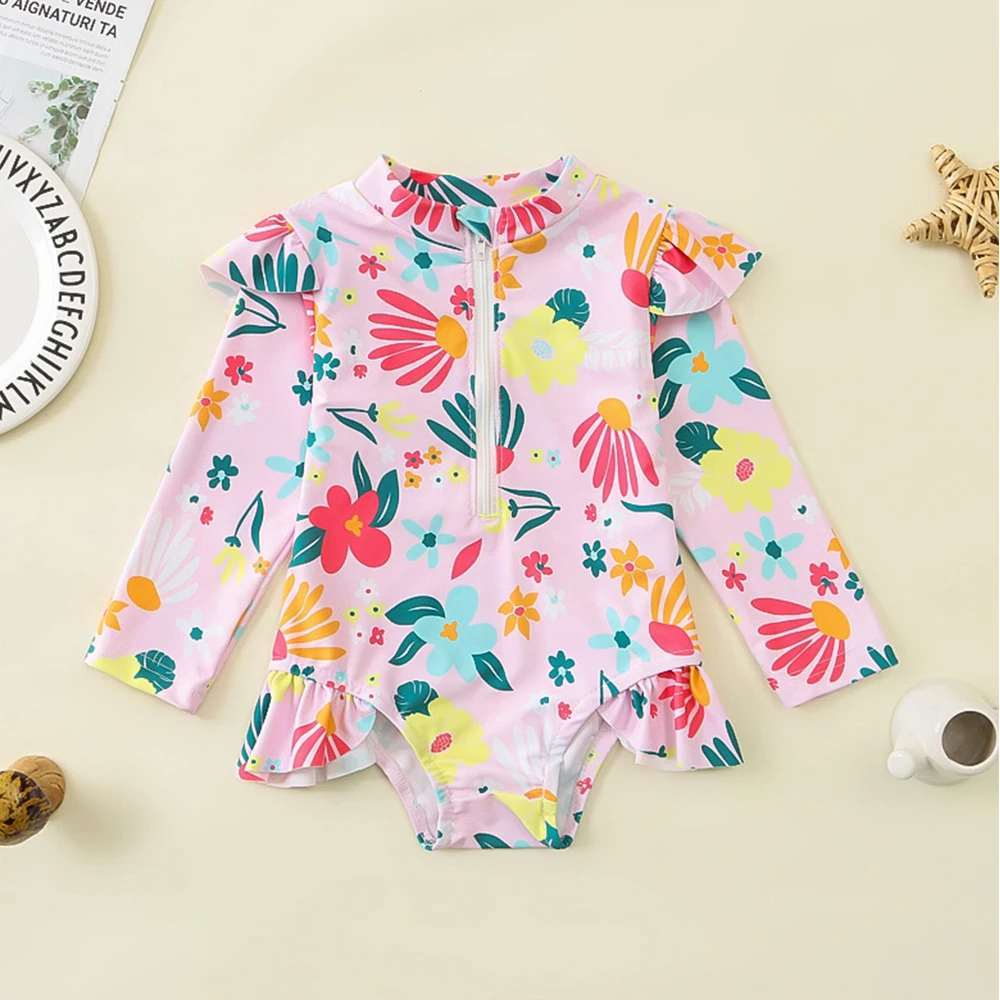 One Piece Long Sleeve Swimwear for Kids Girl Full Printing Swimsuit 1-6Y Toddler Pool Bikini Dress Summer Princess Holiday Cloth
One Piece Long Sleeve Swimwear for Kids Girl Full Printing Swimsuit 1-6Y Toddler Pool Bikini Dress Summer Princess Holiday Cloth