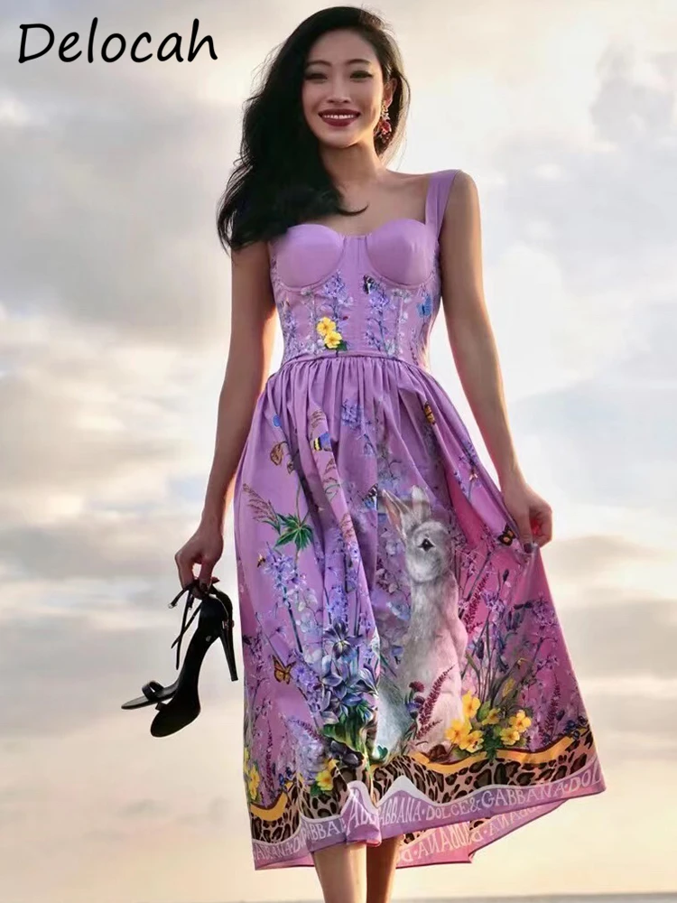 Delocah High Quality Summer Women Fashion Designer Cotton Dress Sexy Spaghetti Strap High Waist Floral Print Ladies Midi Dresses
Delocah High Quality Summer Women Fashion Designer Cotton Dress Sexy Spaghetti Strap High Waist Floral Print Ladies Midi Dresses