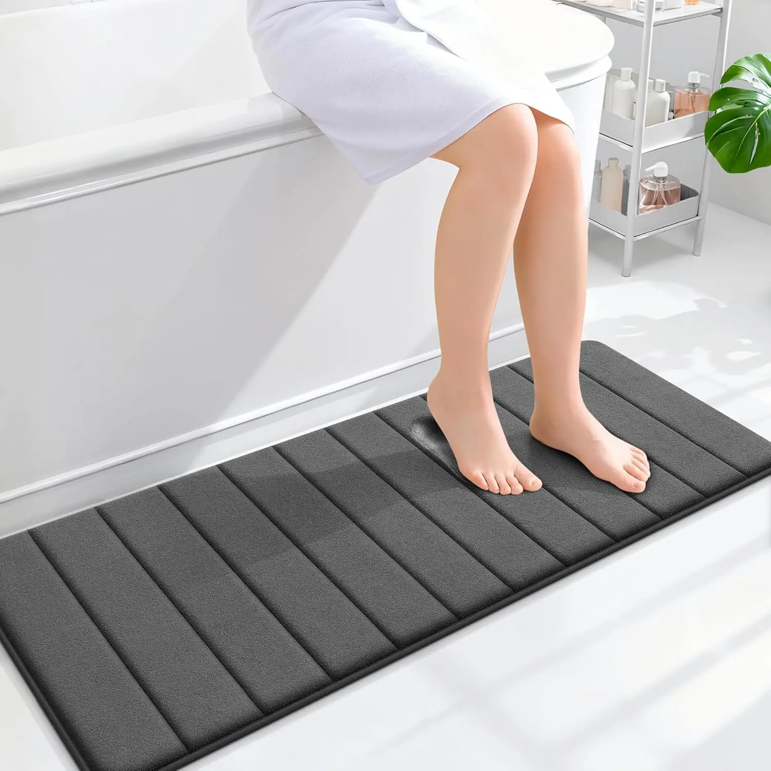 Memory Foam Long Bathroom Rugs Runner 47x17, Super Soft Absorbent Bath Mat, Quick Dry, Machine Washable Shower Floor Ru
Memory Foam Long Bathroom Rugs Runner 47x17, Super Soft Absorbent Bath Mat, Quick Dry, Machine Washable Shower Floor Ru