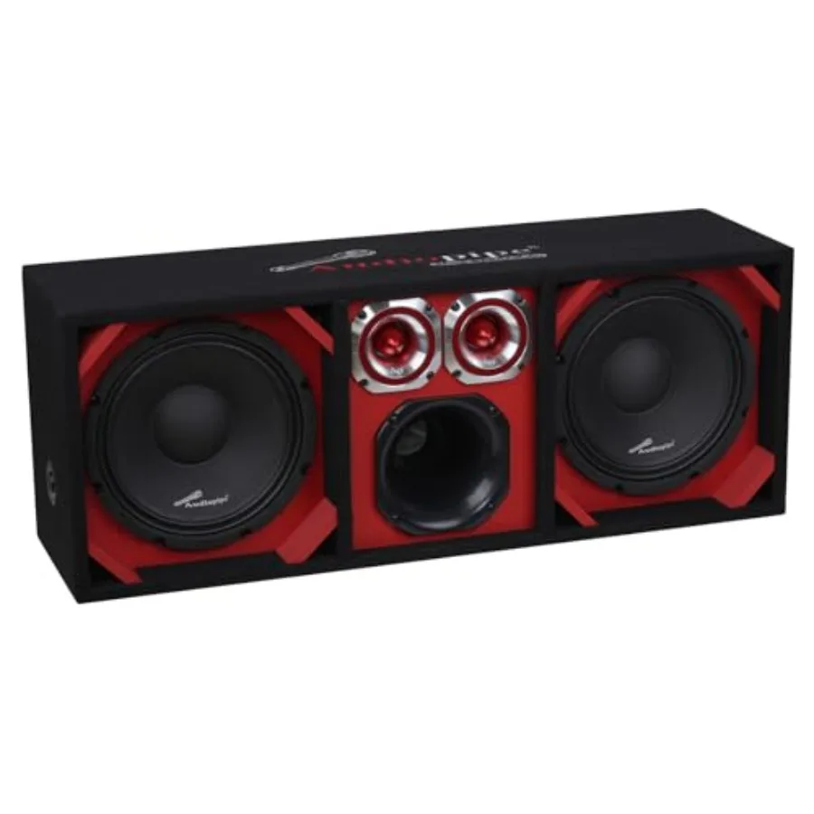 Car audio enclosure for high-performance vented systems: MDF material red color dual 10 speakers 1000W peak 6x6 midrange dual t
Car audio enclosure for high-performance vented systems: MDF material red color dual 10 speakers 1000W peak 6x6 midrange dual t