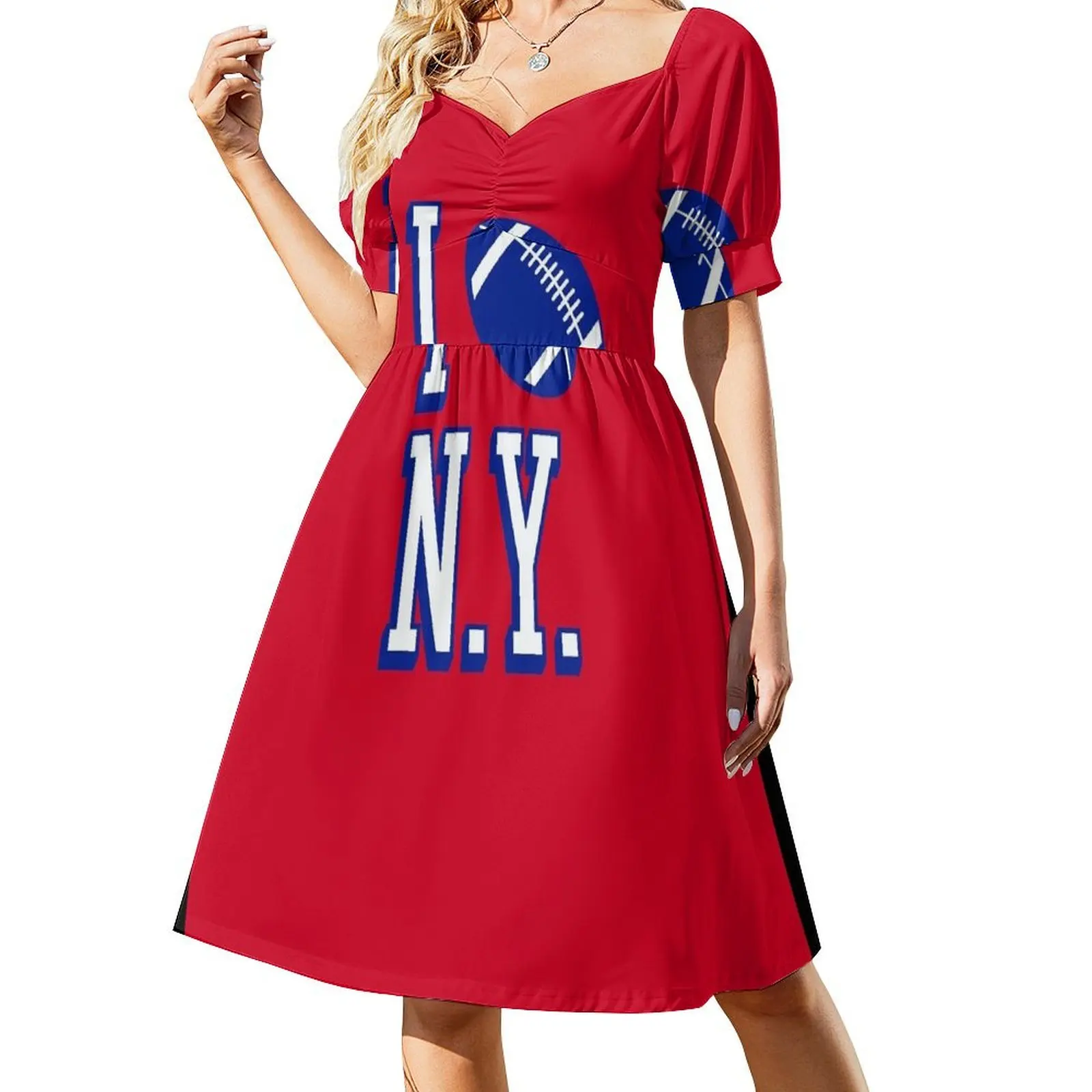 I Love N Y Football - Red Short-Sleeved Dress elegant dresses for women wedding dresses for parties Dress vintage
I Love N Y Football - Red Short-Sleeved Dress elegant dresses for women wedding dresses for parties Dress vintage