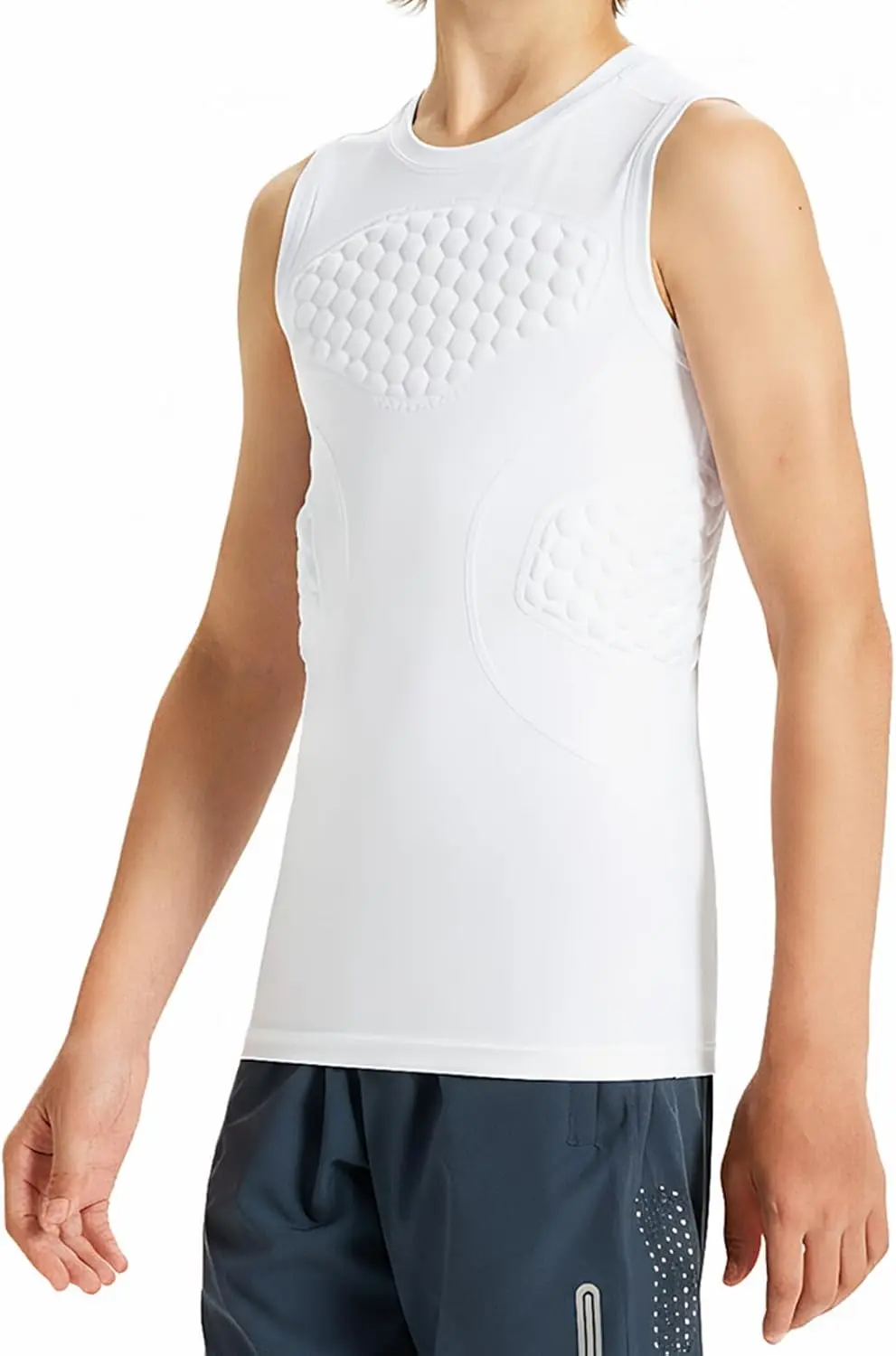 Boys Football Padded Shirt Baseball Softball Undershirt Chest Rib Protector Sleeveless Compression
Boys Football Padded Shirt Baseball Softball Undershirt Chest Rib Protector Sleeveless Compression