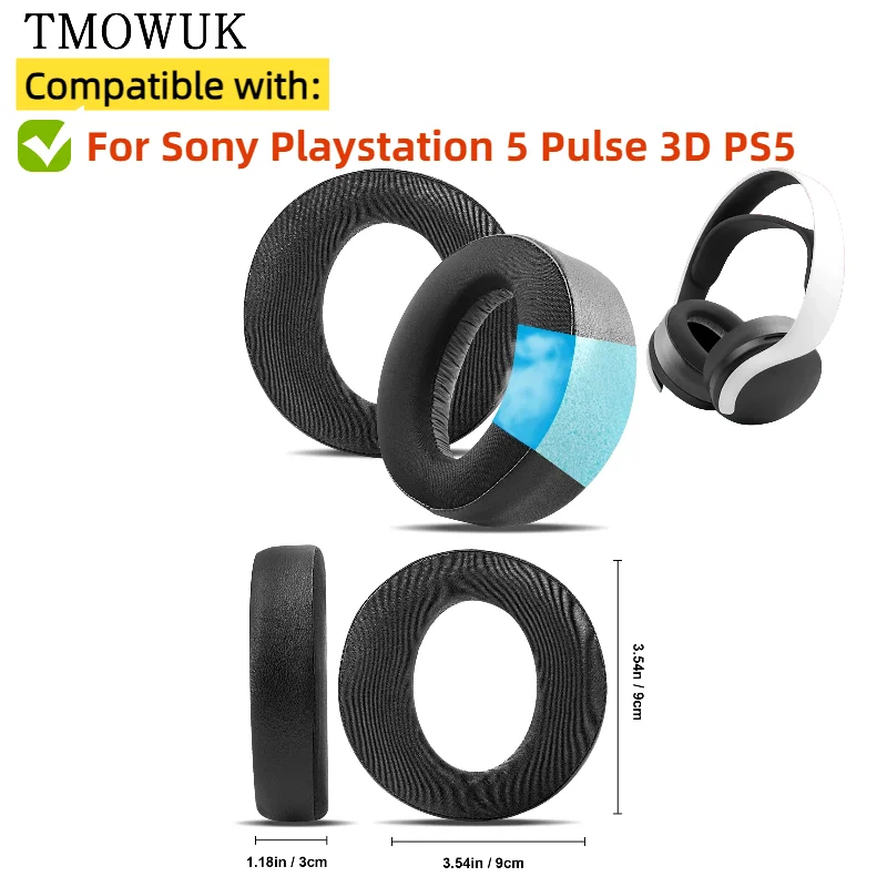 Replacement Ear Pads Cups Earpad Memory Foam Cushions For Sony Playstation 5 Pulse 3D PS5 Headphones Headset Cooling Gel TMOWUK
Replacement Ear Pads Cups Earpad Memory Foam Cushions For Sony Playstation 5 Pulse 3D PS5 Headphones Headset Cooling Gel TMOWUK