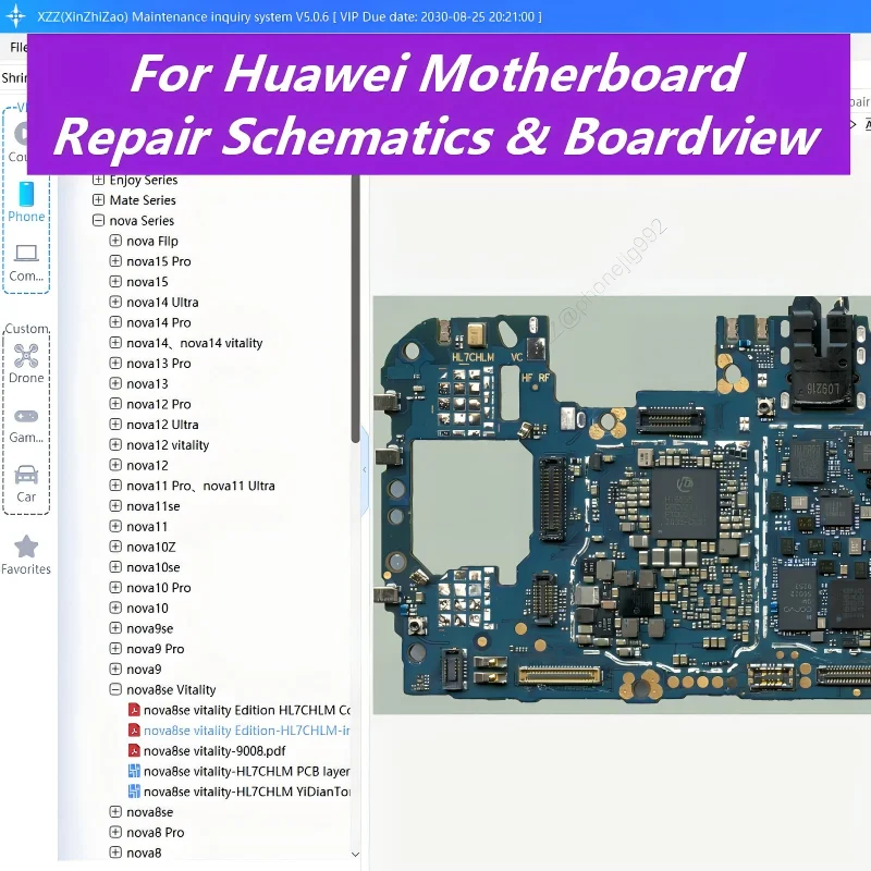 For Huawei Full-Series Motherboard Repair Guide with XinZhiZao (XZZ) Schematics and Fault Troubleshooting
For Huawei Full-Series Motherboard Repair Guide with XinZhiZao (XZZ) Schematics and Fault Troubleshooting