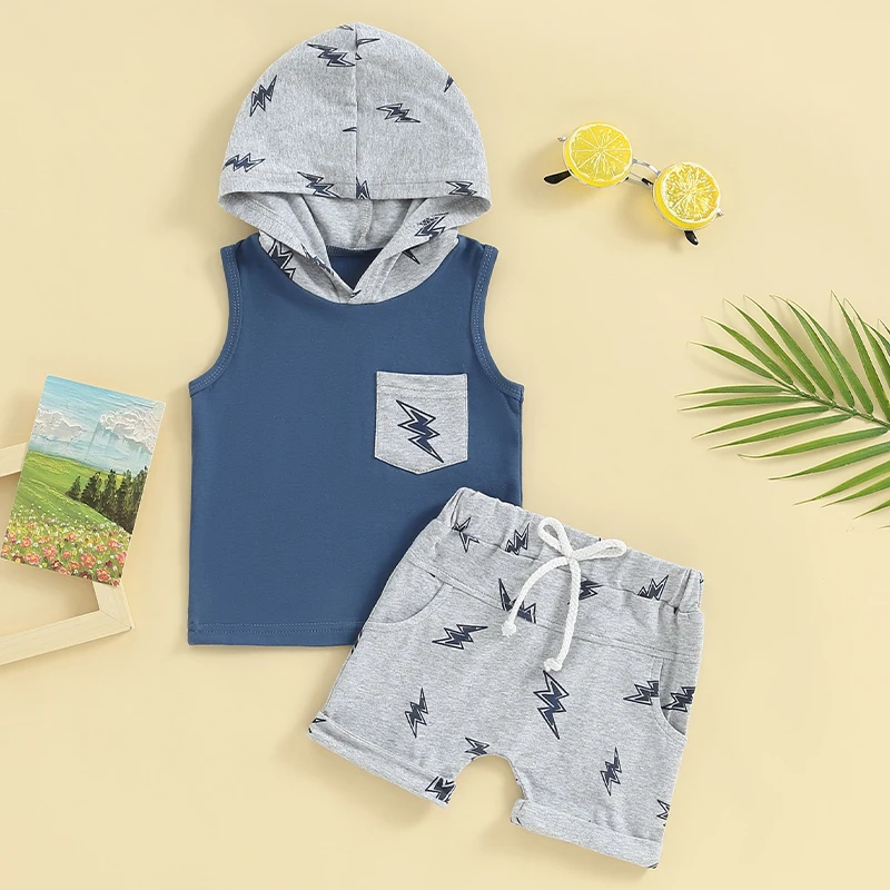 Toddler Boy Summer Set Sleeveless Plaid Print Hooded Tank Tops Elastic Waist Shorts Infant Baby 2 Piece Outfits
Toddler Boy Summer Set Sleeveless Plaid Print Hooded Tank Tops Elastic Waist Shorts Infant Baby 2 Piece Outfits