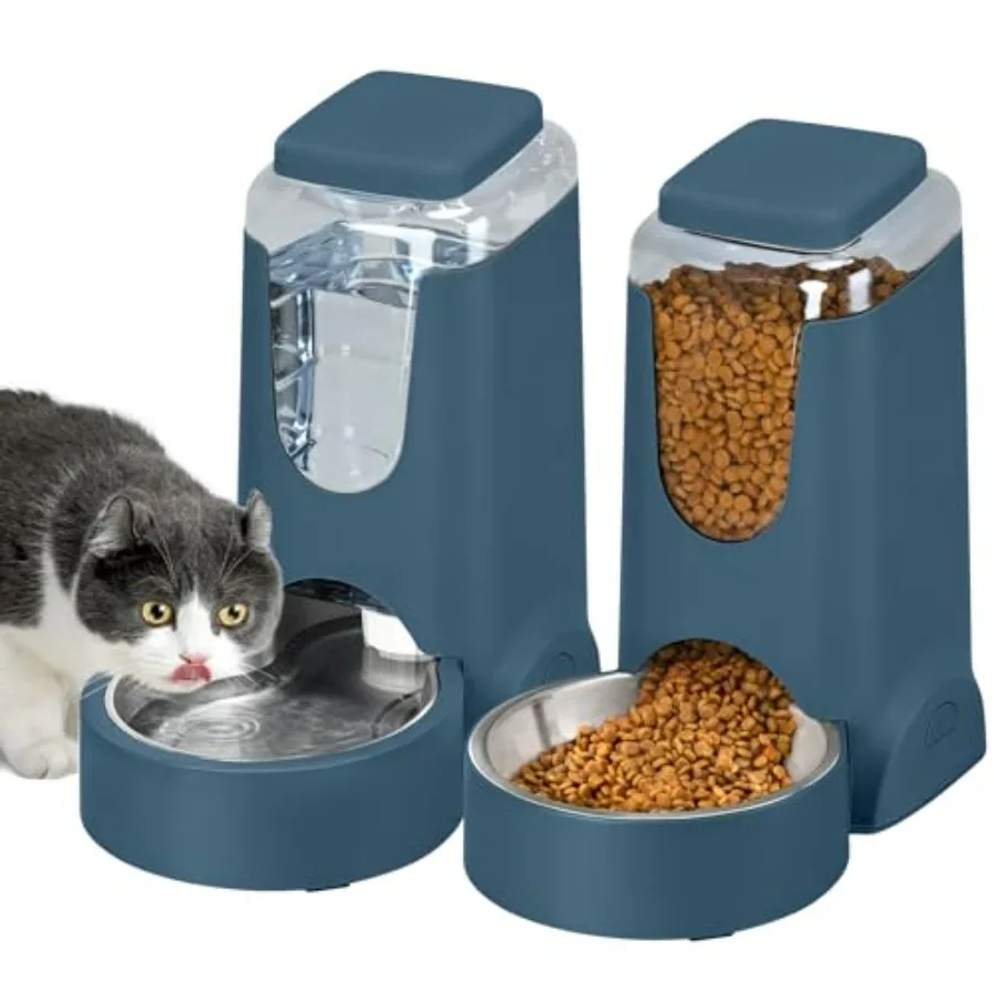 2 Pack Automatic Cat Feeder and Dog Food Feeder, Gravity Stainless Steel Water Dispenser and Waterer Set for Small Medium Puppy
2 Pack Automatic Cat Feeder and Dog Food Feeder, Gravity Stainless Steel Water Dispenser and Waterer Set for Small Medium Puppy