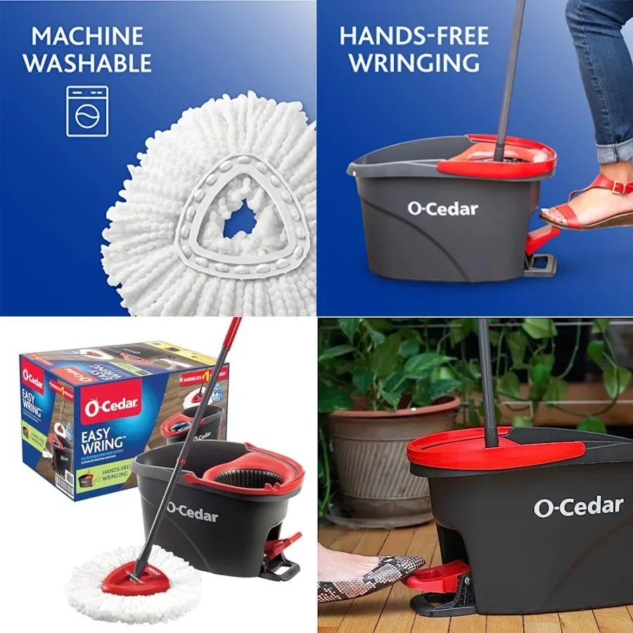 EasyWring Microfiber Spin Mop and Bucket Cleaning System
EasyWring Microfiber Spin Mop and Bucket Cleaning System