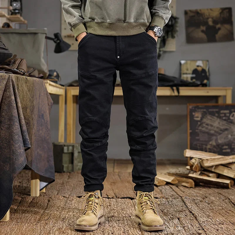 Men's Black Jeans Stretch Knight Jeans For Men Denim Pants Patch Slim Fit Streetwear Mens Desinger Clothing Hip Hop Cowboy
Men's Black Jeans Stretch Knight Jeans For Men Denim Pants Patch Slim Fit Streetwear Mens Desinger Clothing Hip Hop Cowboy