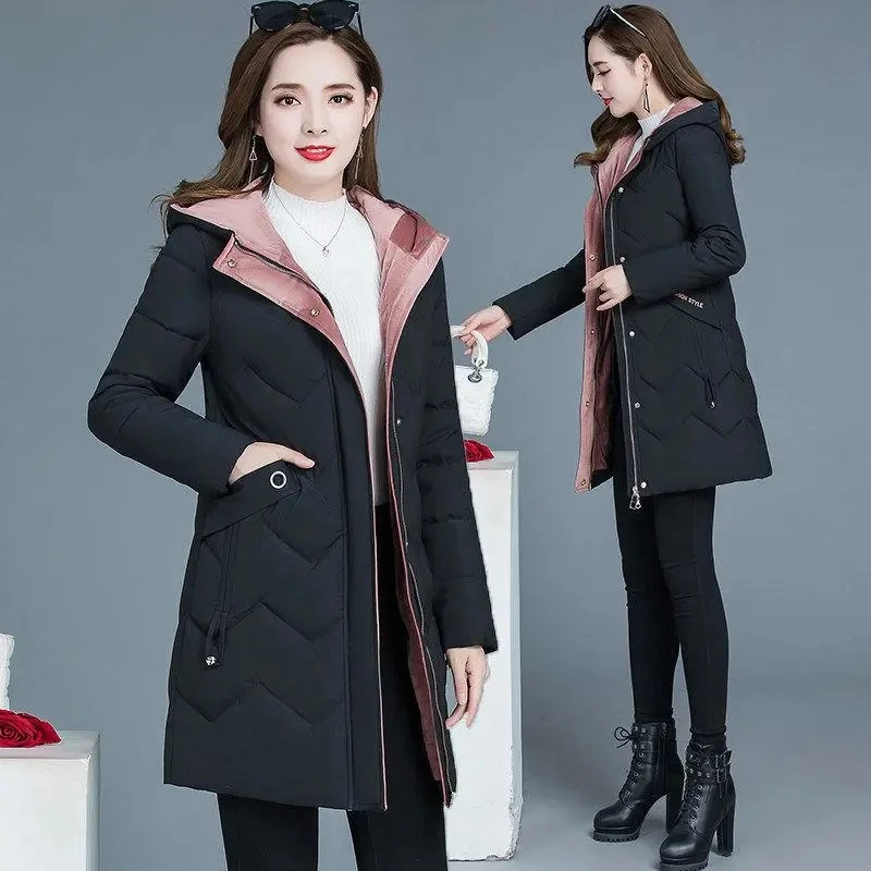 Down Cotton Jacket Women 2024 New Fashion Slim Thick Winter Padded Coat Female Casual Large Size Hooded Splicing Long Parkas 6XL
Down Cotton Jacket Women 2024 New Fashion Slim Thick Winter Padded Coat Female Casual Large Size Hooded Splicing Long Parkas 6XL
